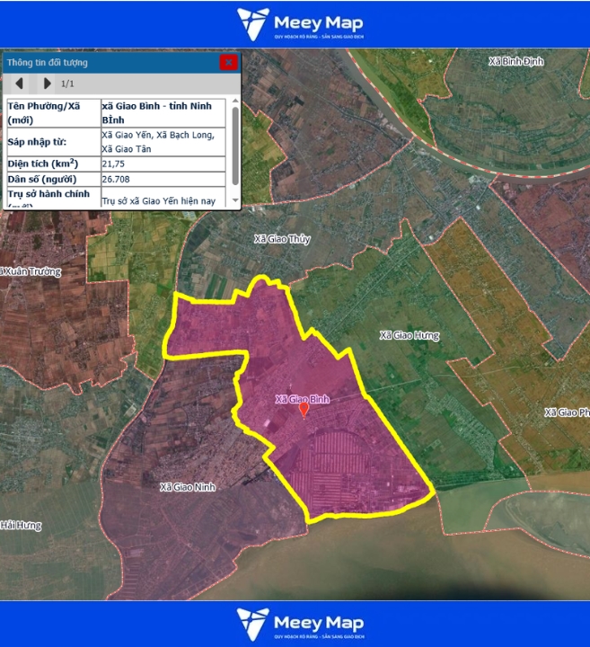 Bản đồ quy hoạch tỉnh Ninh Bình| Bản Đồ Sau Sáp Nhập 184 Bản đồ Xã Giao Bình, Ninh Bình