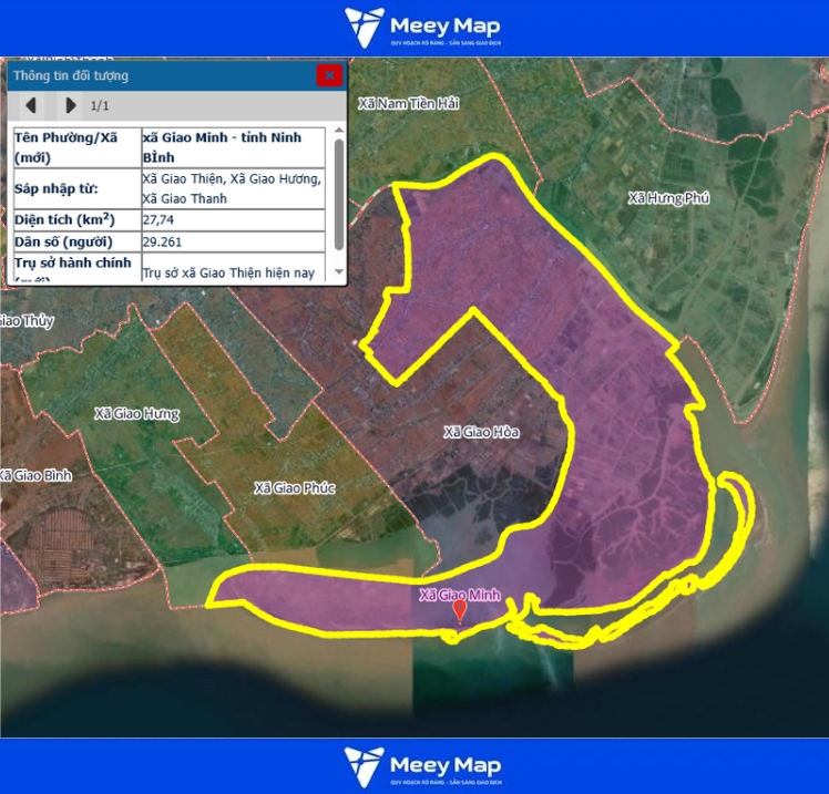 Bản đồ quy hoạch tỉnh Ninh Bình| Bản Đồ Sau Sáp Nhập 181 Bản đồ Xã Giao Minh, Ninh Bình