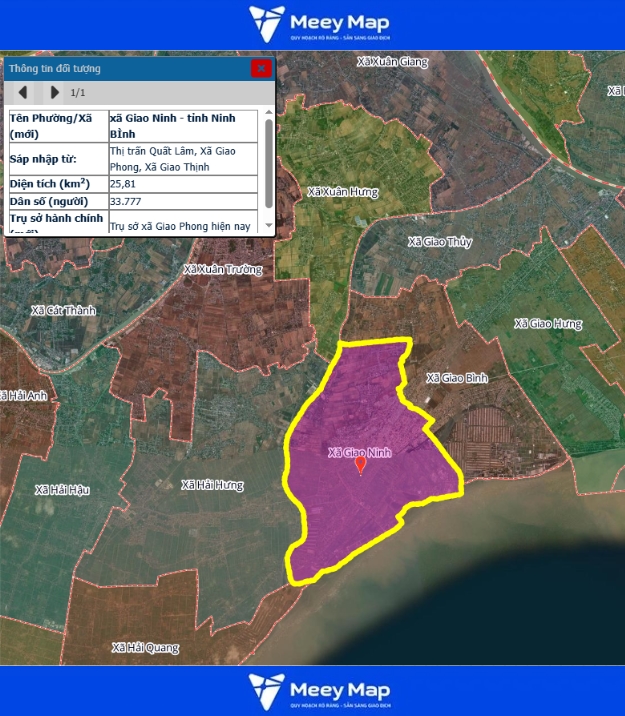 Bản đồ quy hoạch tỉnh Ninh Bình| Bản Đồ Sau Sáp Nhập 185 Bản đồ Xã Giao Ninh, Ninh Bình