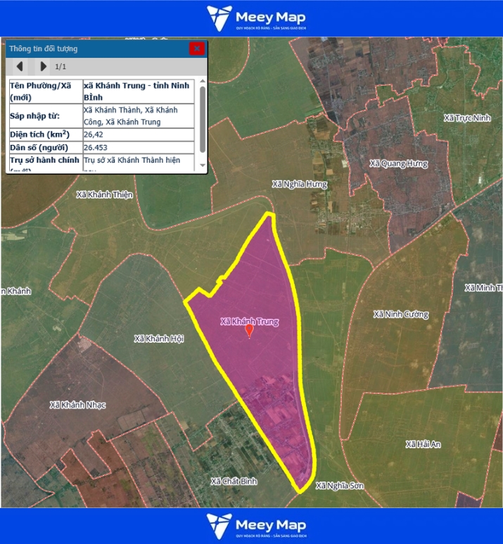 Bản đồ quy hoạch tỉnh Ninh Bình| Bản Đồ Sau Sáp Nhập 211 Bản đồ Xã Khánh Trung, Ninh Bình