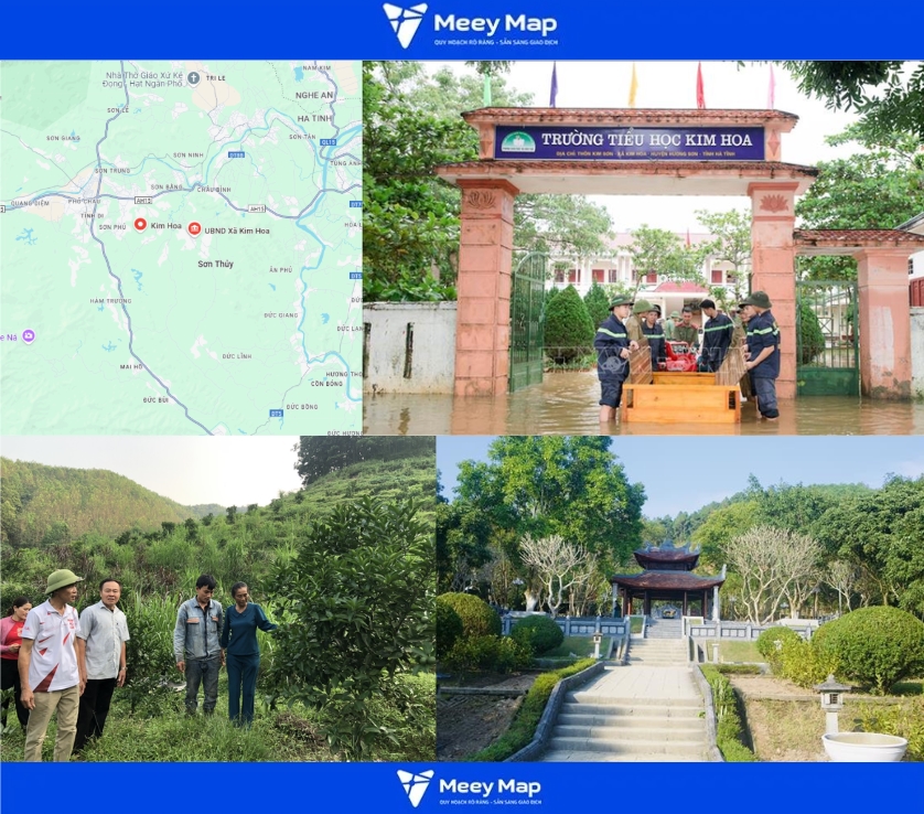 Bản đồ quy hoạch Huyện Hương Sơn, Hà Tĩnh| Kế hoạc sử dụng đất 4 Bản đồ Xã Kim Hoa, huyện Hương Sơn