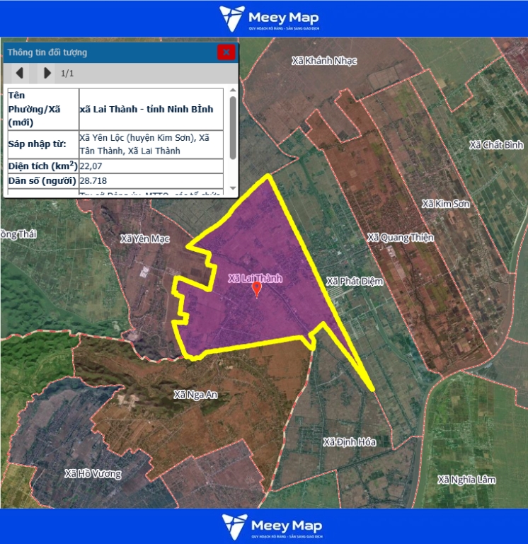 Bản đồ quy hoạch tỉnh Ninh Bình| Bản Đồ Sau Sáp Nhập 220 Bản đồ Xã Lai Thành, Ninh Bình