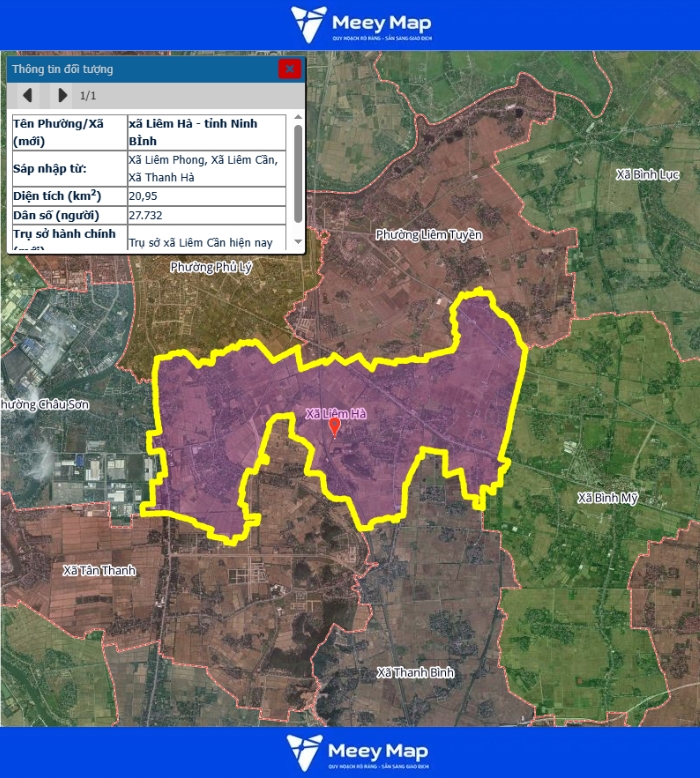 Bản đồ quy hoạch tỉnh Ninh Bình| Bản Đồ Sau Sáp Nhập 134 Bản đồ Xã Liêm Hà, Ninh Bình