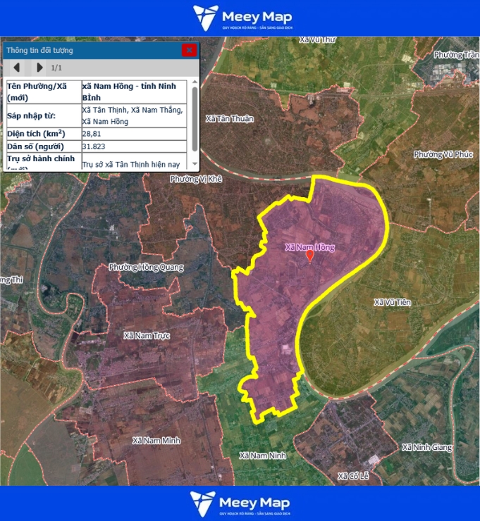 Bản đồ quy hoạch tỉnh Ninh Bình| Bản Đồ Sau Sáp Nhập 150 Bản đồ Xã Nam Hồng, Ninh Bình