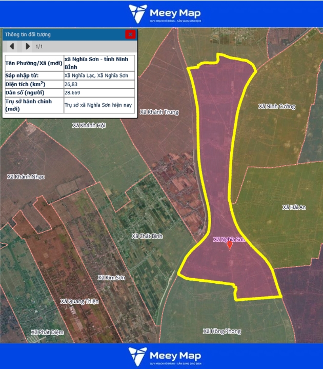 Bản đồ quy hoạch tỉnh Ninh Bình| Bản Đồ Sau Sáp Nhập 188 Bản đồ Xã Nghĩa Sơn, Ninh Bình