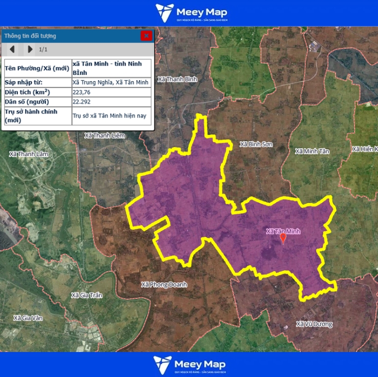 Bản đồ quy hoạch tỉnh Ninh Bình| Bản Đồ Sau Sáp Nhập 160 Bản đồ Xã Tân Minh, Ninh Bình