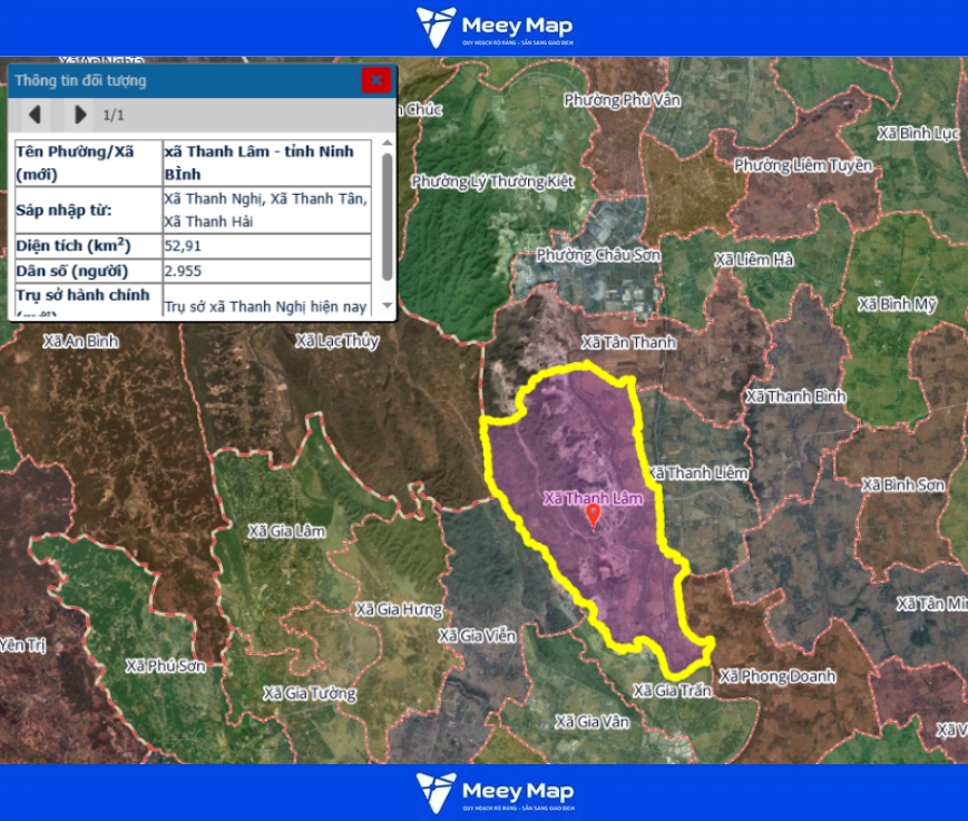 Bản đồ quy hoạch tỉnh Ninh Bình| Bản Đồ Sau Sáp Nhập 137 Bản đồ Xã Thanh Lâm, Ninh Bình