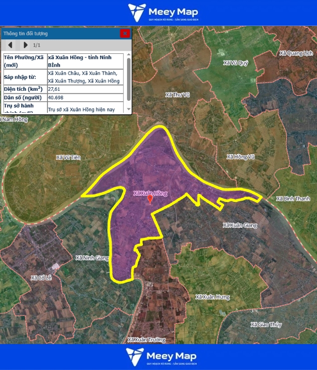 Bản đồ quy hoạch tỉnh Ninh Bình| Bản Đồ Sau Sáp Nhập 172 Bản đồ Xã Xuân Hồng, Ninh Bình