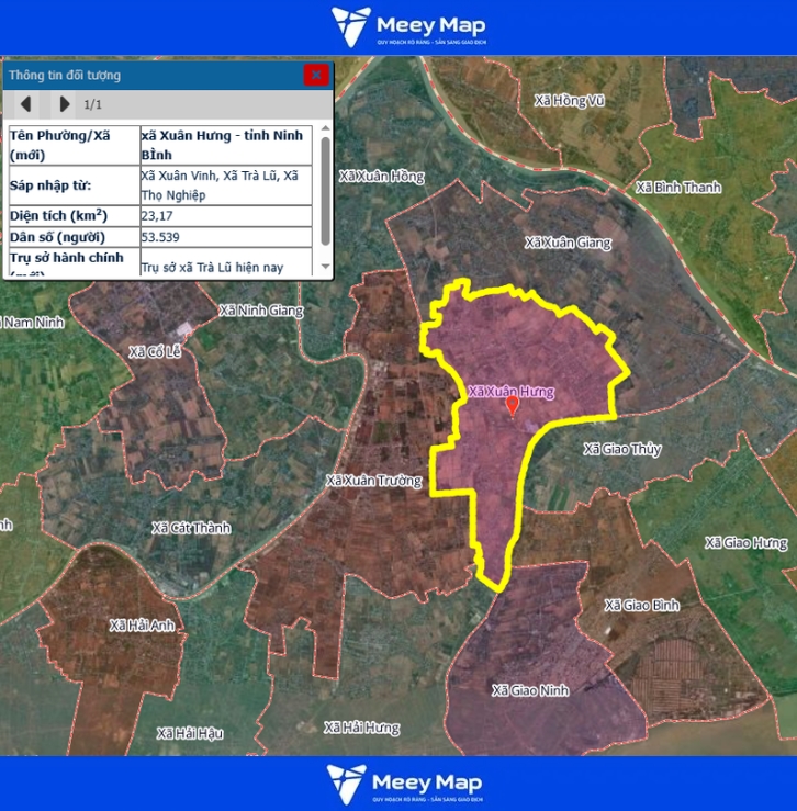 Bản đồ quy hoạch tỉnh Ninh Bình| Bản Đồ Sau Sáp Nhập 170 Bản đồ Xã Xuân Hưng, Ninh Bình