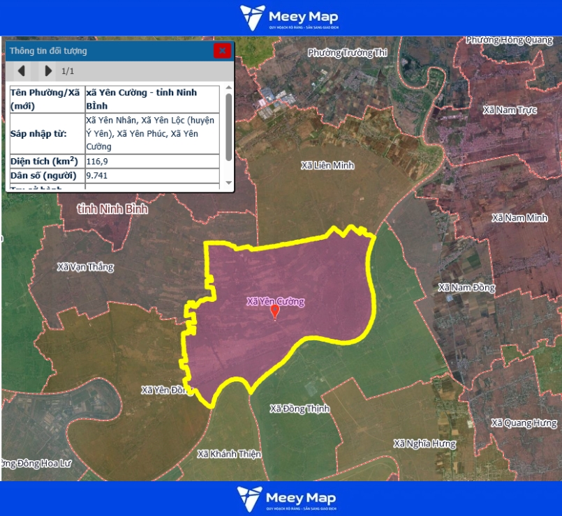 Bản đồ quy hoạch tỉnh Ninh Bình| Bản Đồ Sau Sáp Nhập 157 Bản đồ Xã Yên Cường, Ninh Bình