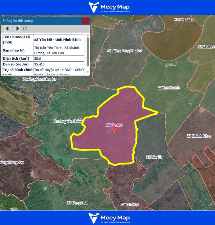 Bản đồ quy hoạch tỉnh Ninh Bình| Bản Đồ Sau Sáp Nhập 212 Bản đồ Xã Yên Mô, Ninh Bình