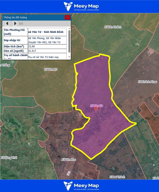 Bản đồ quy hoạch tỉnh Ninh Bình| Bản Đồ Sau Sáp Nhập 213 Bản đồ Xã Yên Từ, Ninh Bình