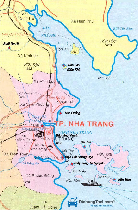 Bản đồ chỉ đường Tp Nha Trang