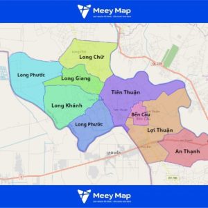 Bản đồ hành chính huyện Bến Cầu