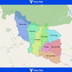 Bản đồ hành chính huyện Khánh Sơn, Tỉnh Khánh Hòa