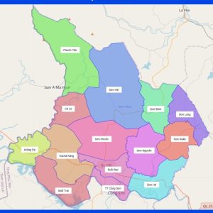 Bản đồ hành chính huyện Sơn Hòa, Phú Yên