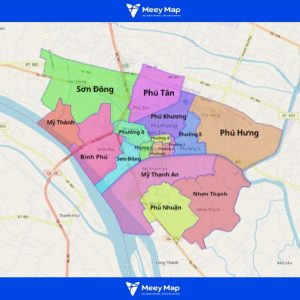 Bản đồ Quy Hoạch Thành Phố Bến Tre, Bến Tre|Quy hoạch sử dụng đất 4 Bản đồ hành chính thành phố Bến Tre