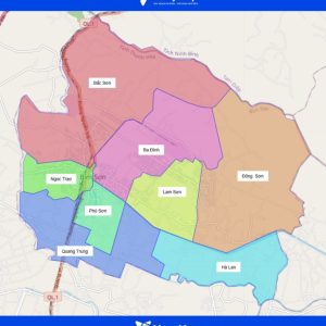 Bản đồ hành chính thị xã Bỉm Sơn, Thanh hóa