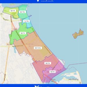 Bản đồ hành chính thị xã Cửa Lò