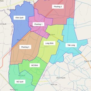 Bản đồ hành chính thị xã Ngã Năm