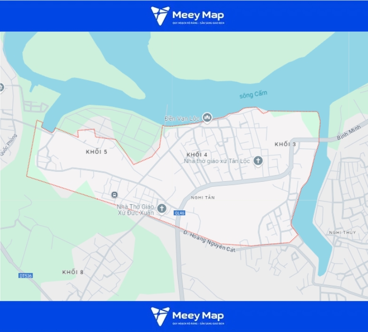 Bản đồ phường Nghi Tân, thị xã Cửa Lò