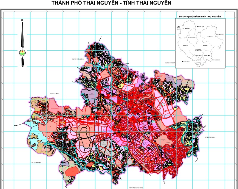Ban do quy hoach Thanh pho Thai Nguyen nam 2023