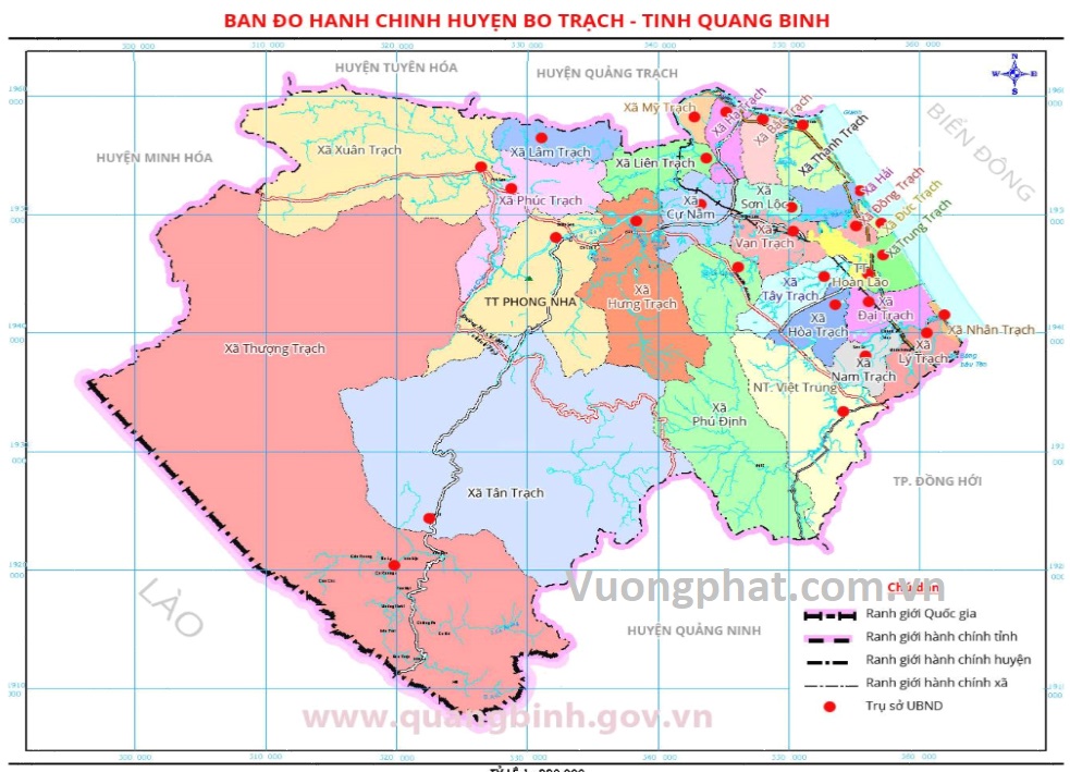 Ban do quy hoach huyen Bo Trach Quang Binh nam