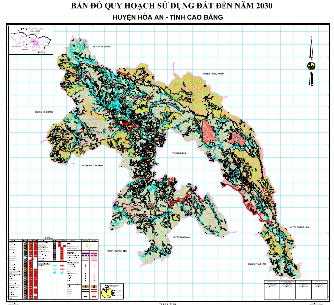 Ban do quy hoach huyen Hoa An Cao Bang nam