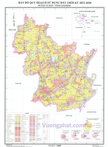 Ban do quy hoach huyen Vu Ban Nam Dinh nam