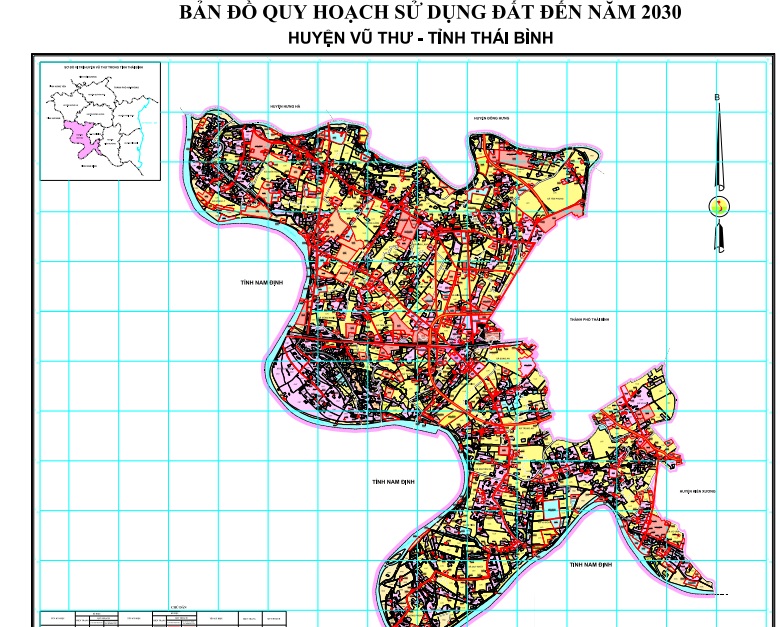 Ban do quy hoach huyen Vu Thu Thai Binh nam