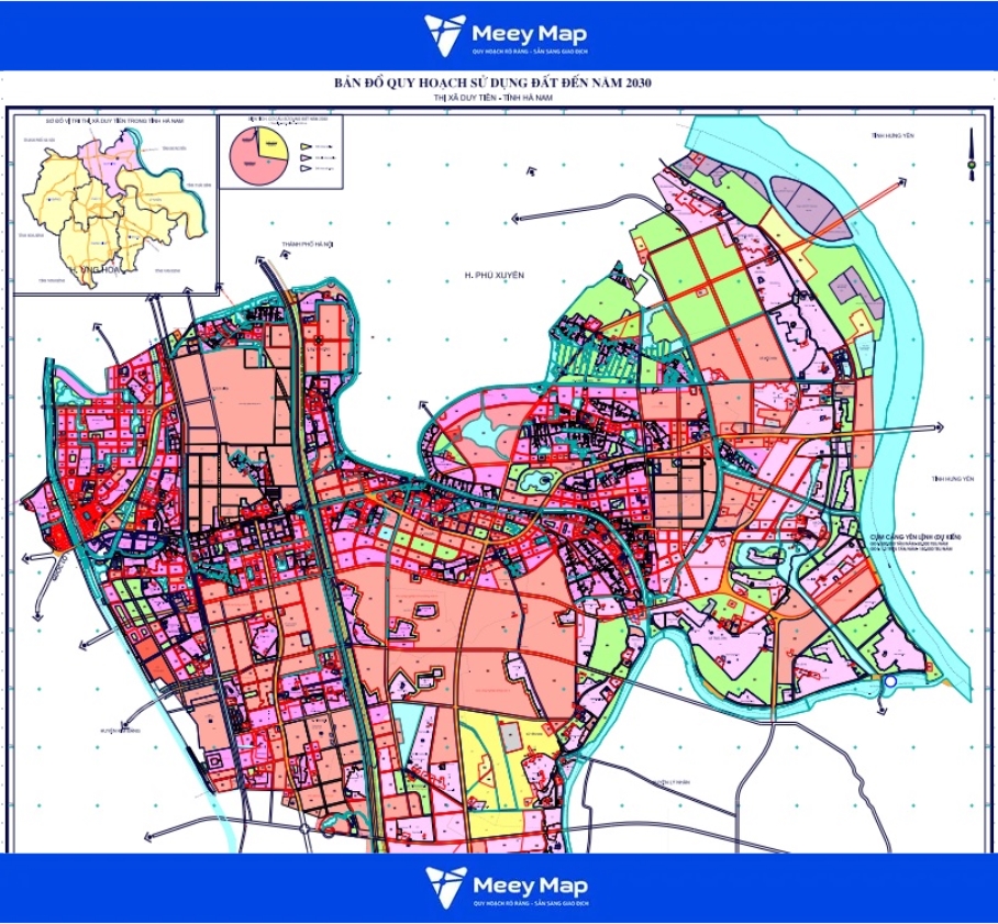 Bản đồ quy hoạch sử dụng đất đến thị xã Duy Tiến, Hà Nam năm 2030