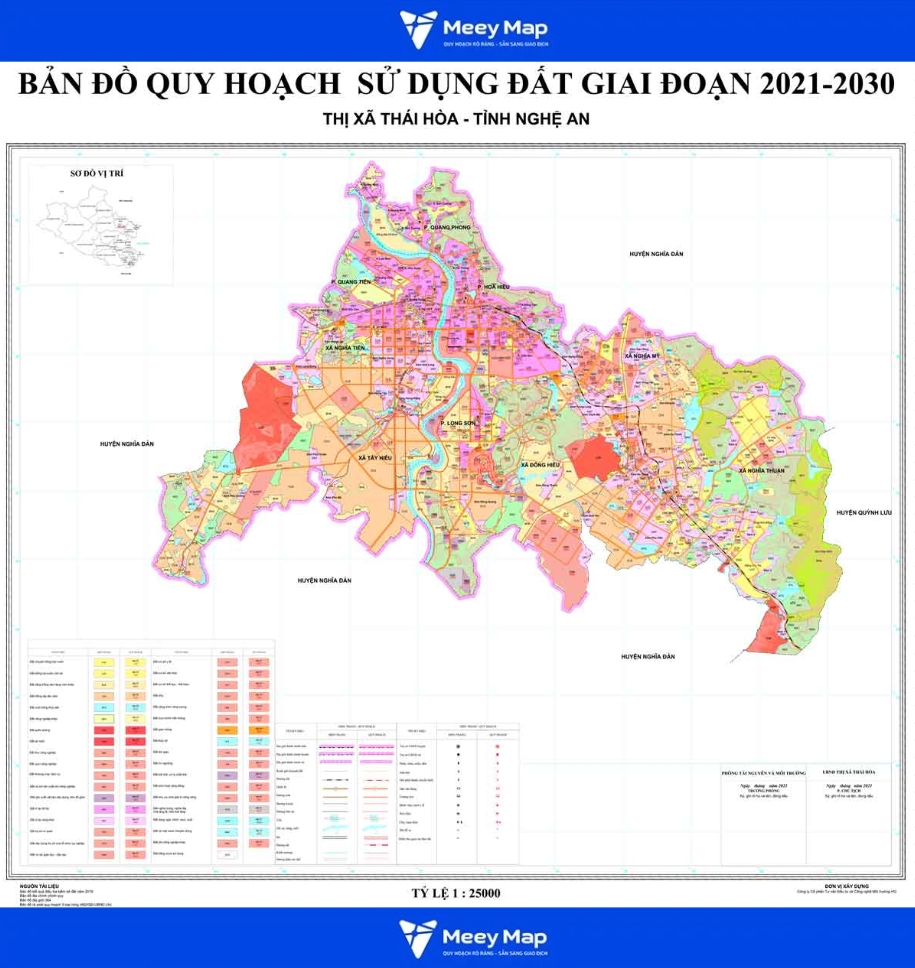 Bản đồ quy hoạch thị xã Thái Hoà, Tỉnh Nghệ An|Kế hoạch Sử dụng Đất 1 Bản đồ quy hoạch sử dụng đất thị xã Thái Hòa, Tỉnh Nghệ An năm 2030