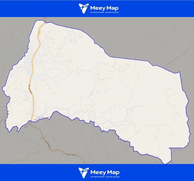 Bản đồ xã la Le, huyện Chư Puh