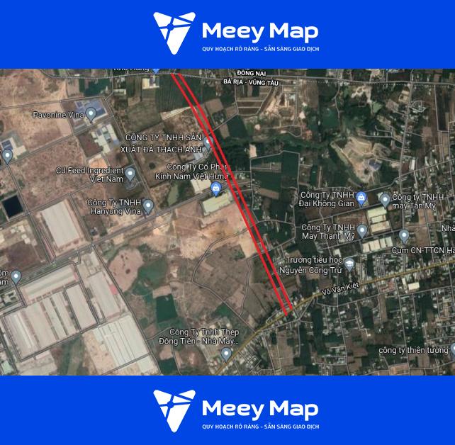 Bản đồ quy hoạch thị xã Phú Mỹ, Bà Rịa - Vũng Tàu|Kế hoạch sử dụng Đất 18 Mot doan cua du an duong cao toc Bien Hoa Vung Tau the hien tren ban do Google ve tinh