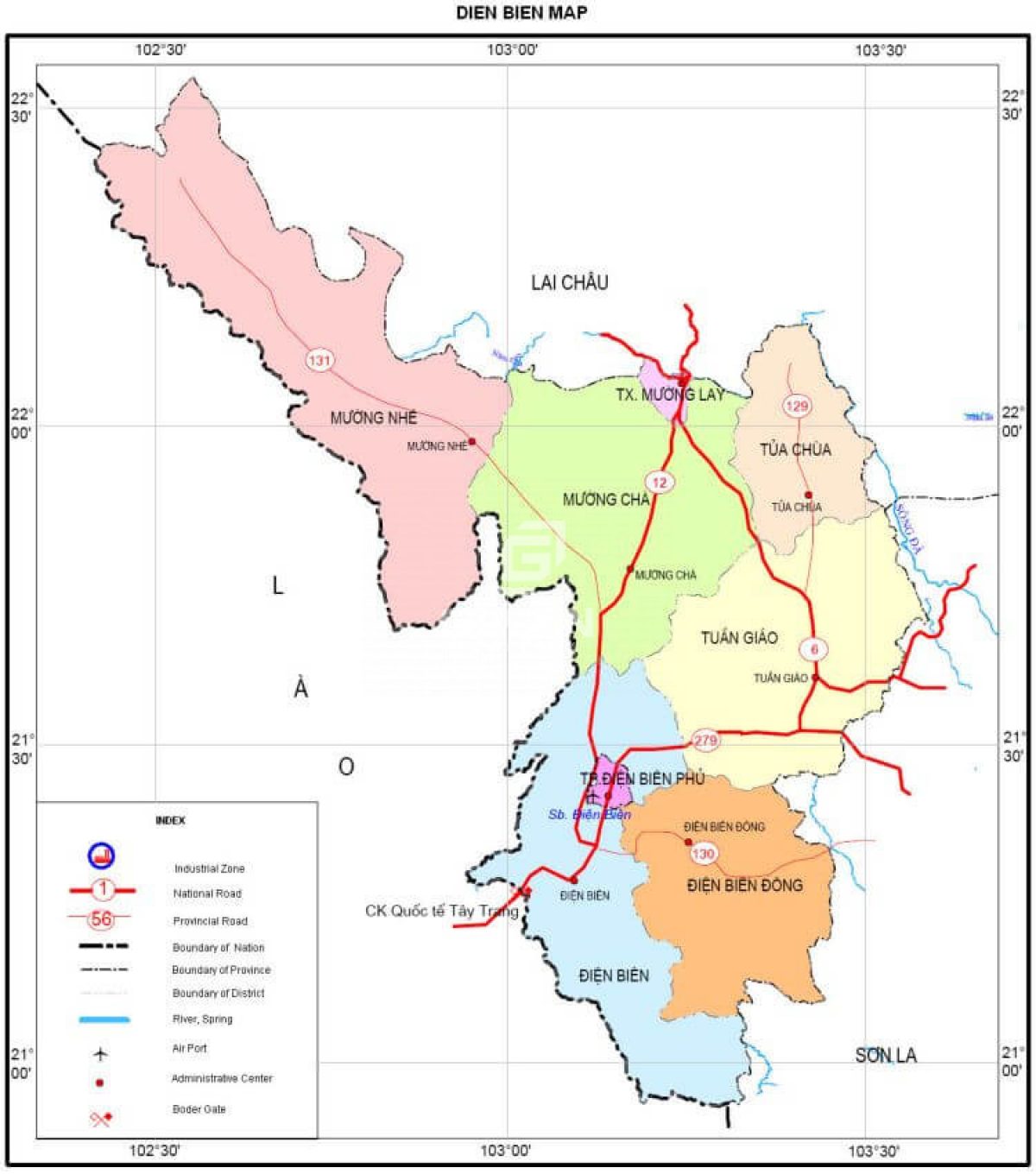 Bản đồ quy hoạch Điện Biên