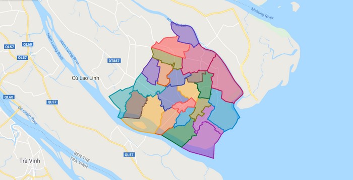 Bản đồ huyện Ba Tri tỉnh Bển Tre