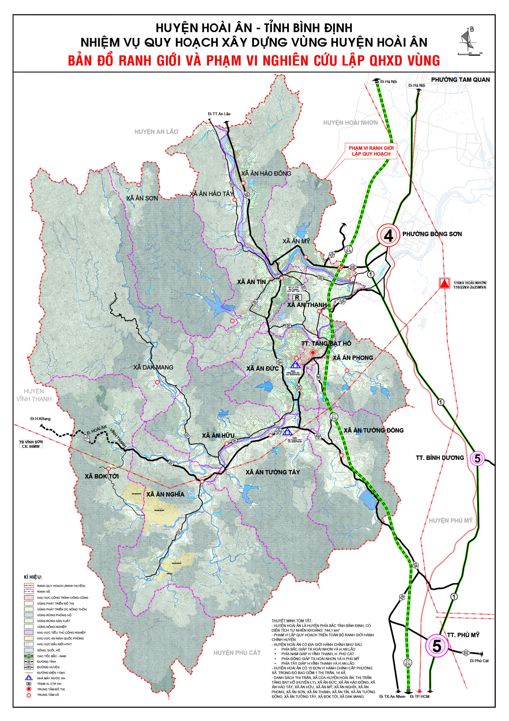 Bản đồ quy hoạch huyện Hoài Ân tỉnh Bình Định