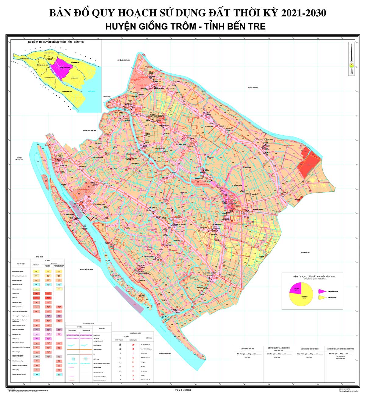 Bản đồ quy hoạch huyện Giồng Trôm tỉnh Bến Tre