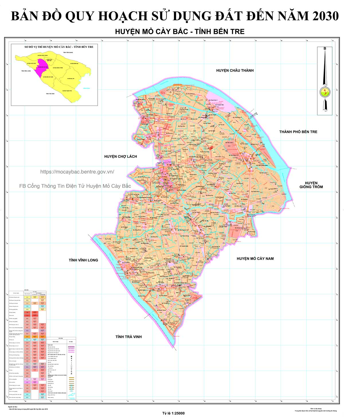 Bản đồ quy hoạch huyện Mỏ Cày Bắc