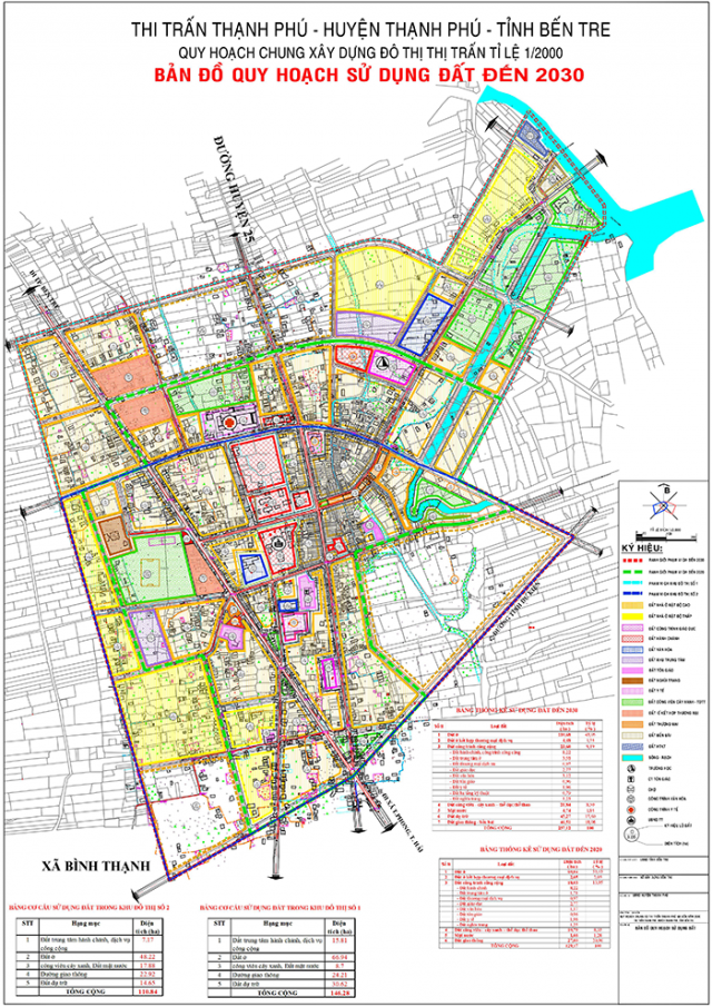 Bản đồ quy hoạch huyện Thạnh Phú đến năm 2030