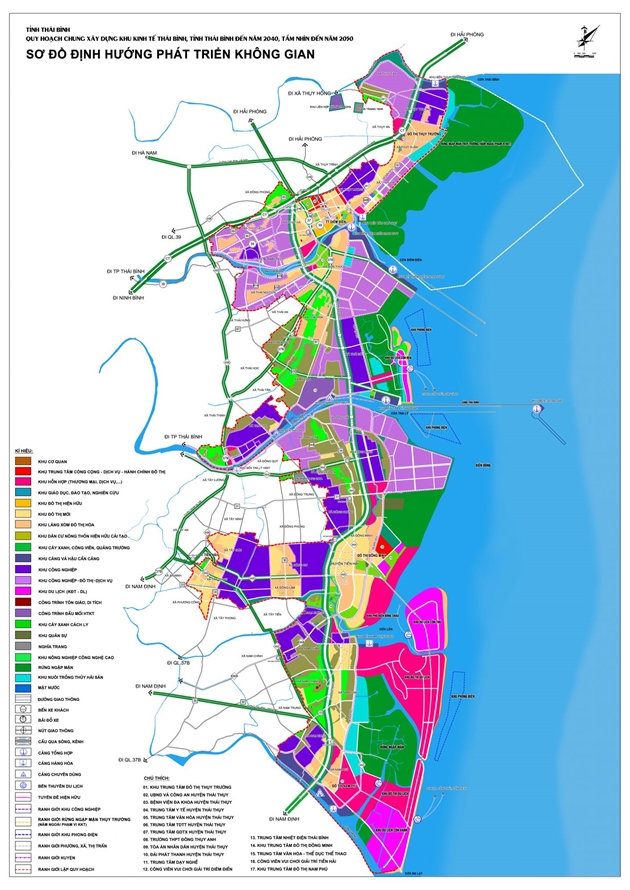 Bản đồ quy hoạch huyện Tiền Hải