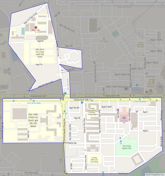 Bản đồ phường Nghĩa Tân