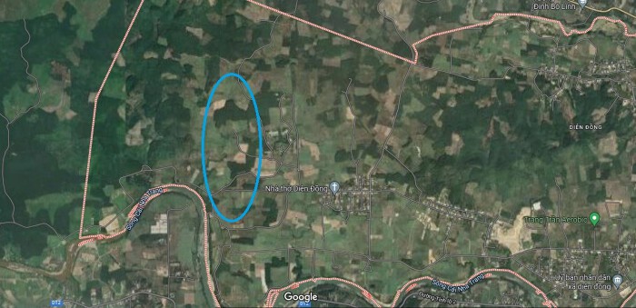 Bản đồ quy hoạch xã Diên Đồng, Diên Khánh, Khánh Hòa 2024| Kế hoạch sử dụng đất 8 Khu đất được khoanh tròn màu xanh là đất được quy hoạch thể hiện trên bản đồ Google vệ tinh.