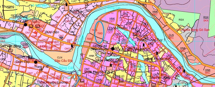 Quy hoạch sử dụng đất xã Diên Phước theo bản đồ quy hoạch sử dụng đất đến năm 2030 của huyện Diên Khánh, tỉnh Khánh Hòa. Khu đất được khoanh tròn màu xanh chính là ví dụ về khu đất được quy hoạch ở xã Diên Phước.