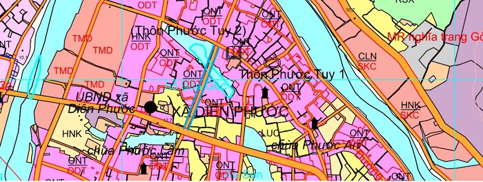 Đường sẽ mở theo quy hoạch ở xã Diên Phước theo bản đồ quy hoạch sử dụng đất đến năm 2030 của huyện Diên Khánh, tỉnh Khánh Hòa. (Đường kẻ màu xanh). 