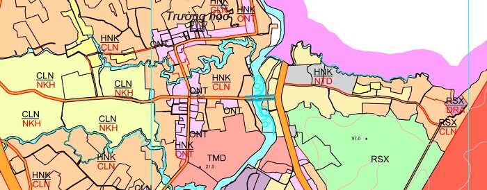 Đường sẽ mở theo quy hoạch ở xã Diên Xuân theo bản đồ quy hoạch sử dụng đất đến năm 2030 của huyện Diên Khánh, tỉnh Khánh Hòa. (Đường kẻ màu xanh).