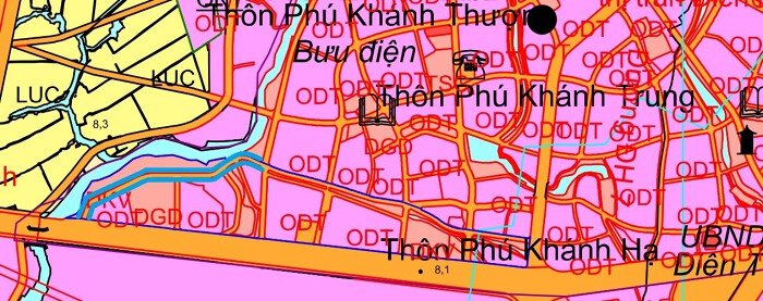 Đường sẽ mở theo quy hoạch ở xã Diên Thạnh theo bản đồ quy hoạch sử dụng đất đến năm 2030 của huyện Diên Khánh, tỉnh Khánh Hòa. (Đường kẻ màu xanh).