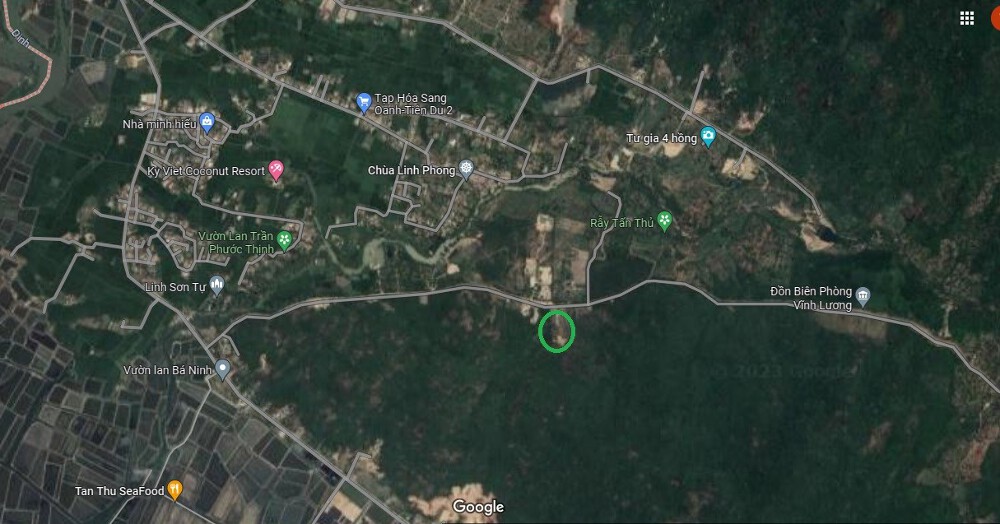 Bản đồ quy hoạch xã Ninh Phú, Ninh Hòa, Khánh Hòa 2024| Kế hoạch sử dụng đất 7 Khu đất được khoanh xanh là đất được quy hoạch thể hiện trên bản đồ Google vệ tinh.