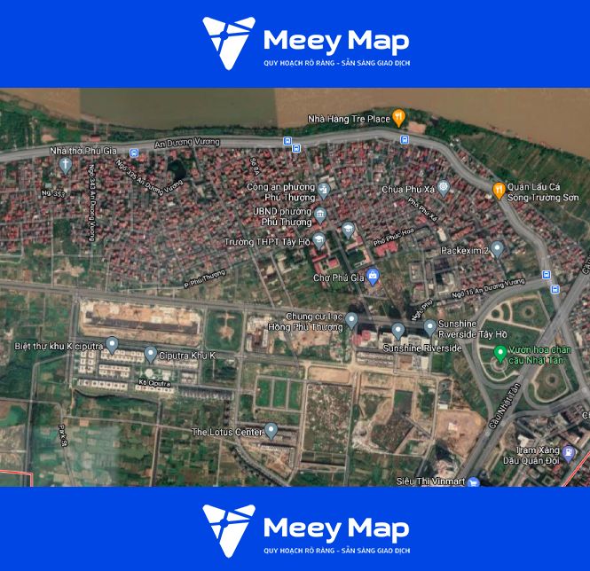 Bản đồ quy hoạch phường Phú Thượng, Tây Hồ, Hà Nội 7 Anh thuc dia tren Google ve tinh 10