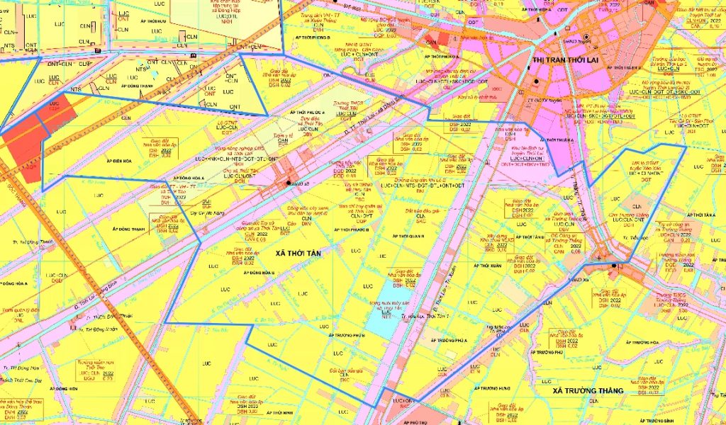 Bản đồ Quy hoạch Xã Thới Tân, huyện Thới Lai, Cần Thơ